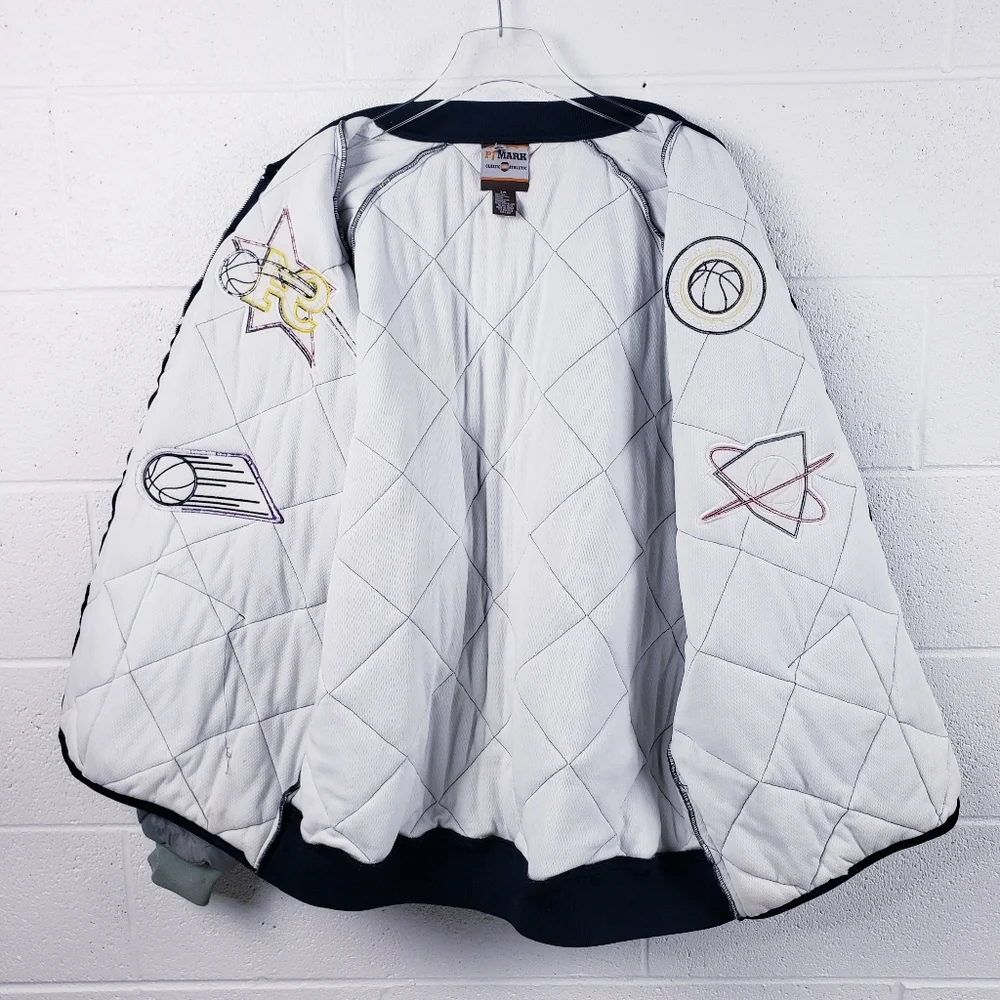 VIntage 90's PJ Mark Classic Athletic NBA Logo Quilted Puffer Jacket‎ Size 2XL